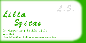 lilla szitas business card